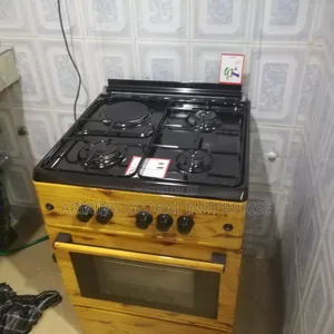 Maxi60*60 3gasburner+1 Electric Hotplate Standing Cookerwood