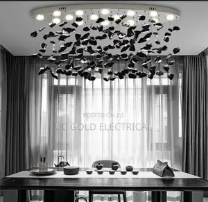 Black Art Luxury Stone Crystal Chandelier for Staircase
