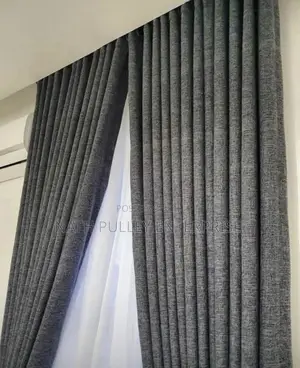 Deep Grey 3d Curtain