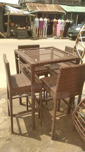 Bar Rattan Set of 5(Mini Dinning Set)