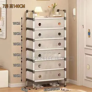 7 Layers High Quality Steel Dust Proof Shoe Rack Organiser