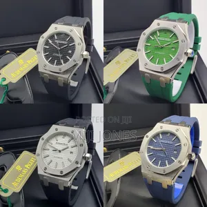 "Audemars Piguet Inspired Watch - Rubber Strap With Date,