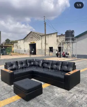 U-Shaped Leather Custom Made Sofa Made With High Materials