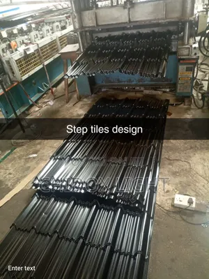 Step Tiles Design Aluminum Roofing Sheet Black Oven Baked