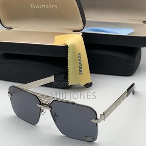 "Burberry Style Replica Sunglasses - Silver Gold Options"