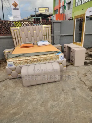 Brand New Leather 6by6 Bed With Full Accessories.