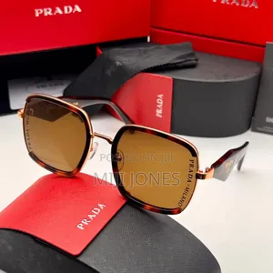 "Aviator Sunglasses Inspired by Prada - Brown Black"