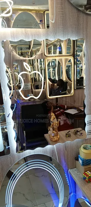 Luxury Led Decorative Wall Mirror With Back Light Pattern