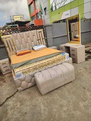Set of 6by6 Leather Bed Stand.
