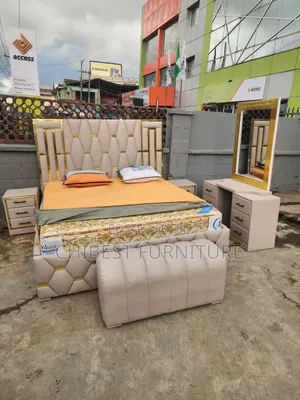 Luxury 6by6 Complete Set of Leather King Size Bed.
