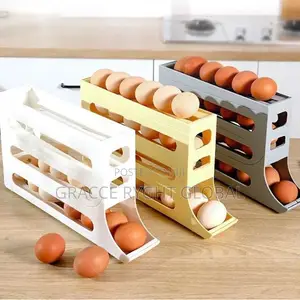 4-Layer Automatic Sliding Refrigerator Egg Storage Box
