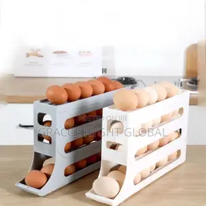 4-Layer Automatic Sliding Refrigerator Egg Storage Box