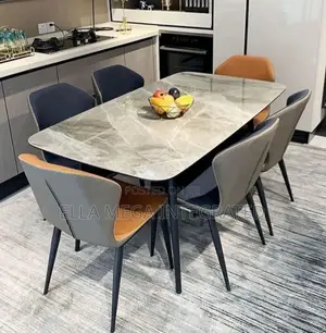 Marble Dining Set With 6 Seaters