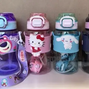 Kids Water Bottle With Straw Rope Holder – 500ml