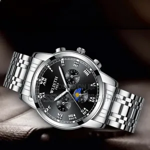 Wlisth Luxury Waterproof Stainless Steel Silver Watch