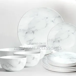 12pc Marble Dinner Set