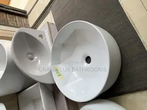 Contemporary Round Ceramic Vessel Basin