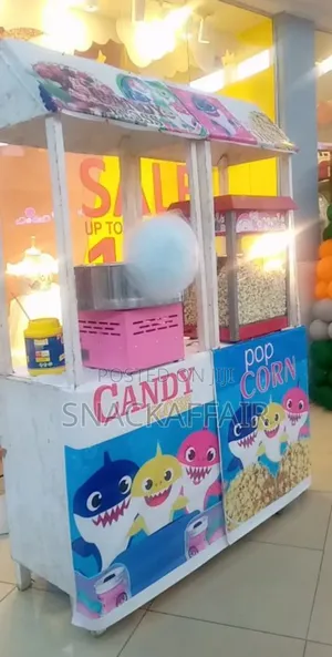 Popcorn,Cotton Candy and Ice Cream for Kids' Party