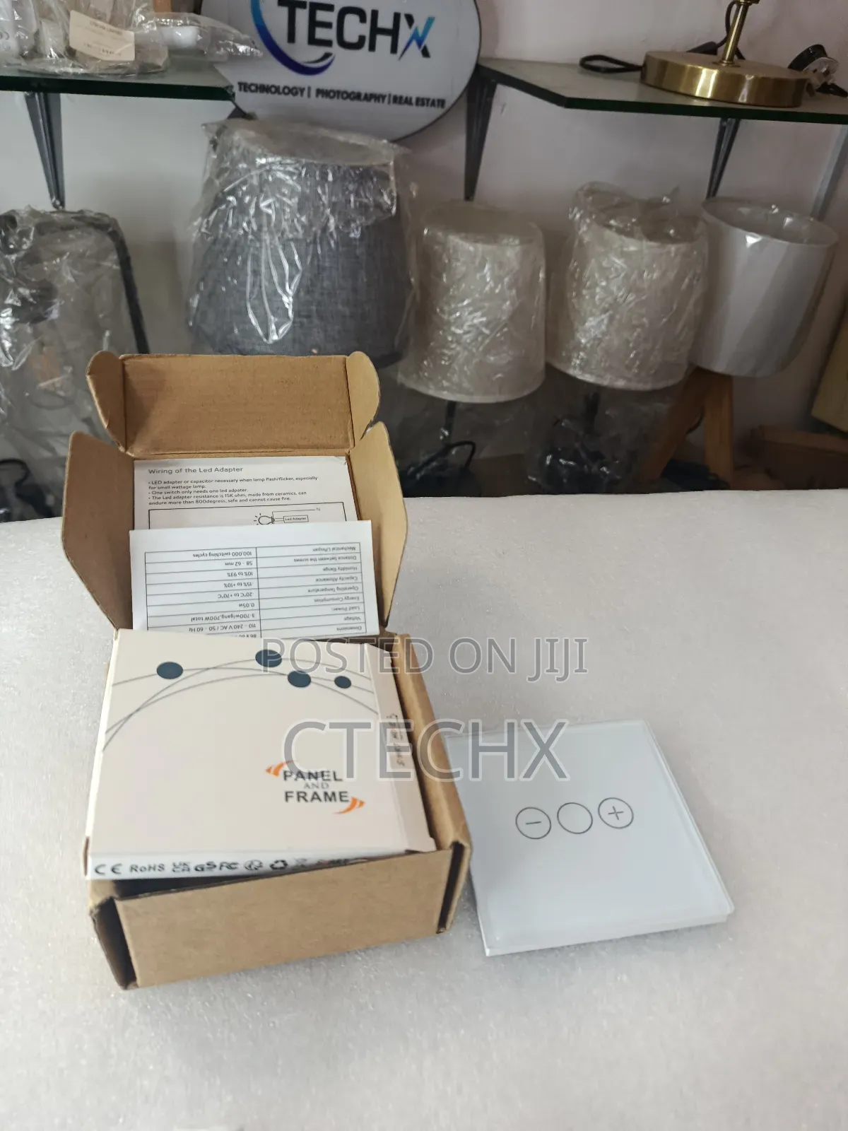Single Dimmer Switch for Led Lights White Touch Light Switch