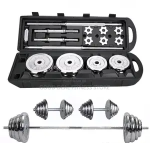 Standard 50kg Chrome Box Dumbbells With Barbells