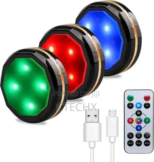 Rechargeable Led Puck Lights With Remote Control, 1500mah
