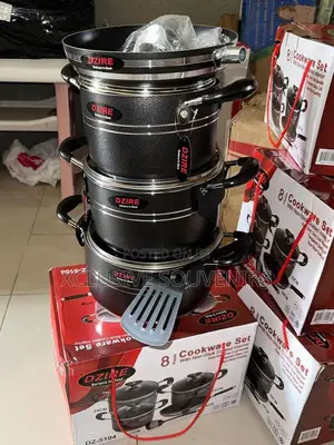 Dzire 8pcs Cookware Set With Non-stick Coated Interior