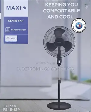Maxi Standing Fan 18 Inch Black (45-12p)