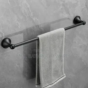 Black Single Towel Hanger