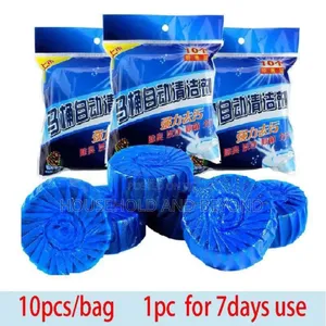 10pcs Automatic Blue Toilet Cleaner Tablets–Stain Remover Deodorizer