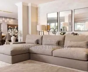 L-Shaped Custom Made Fabric Sofa Can Be Made in Colors