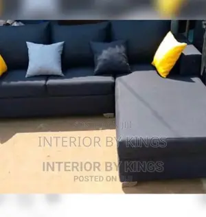 L-Shaped Fabric Sofa Can Be Made in Colors of Your Choice