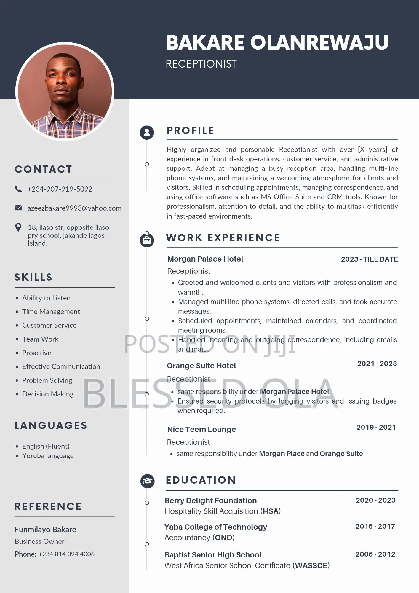 Receptionist