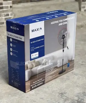 Maxi Standing Rechargeable Fan 18 Inch Black (45ac-Kys)