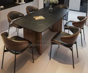 Luxury Marble Dining Table With 6 Chiars