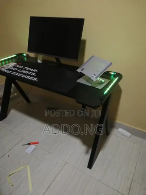 Gaming Desk With Led Light 1.4 Meter