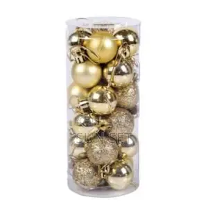 Christmas Ornamental Balls- 12 Pieces - Gold