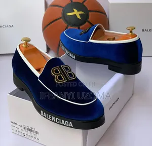 Balenciaga Suede Blue and Black Shoe