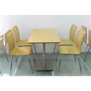Wooden Restaurant Table and 4 Chairs