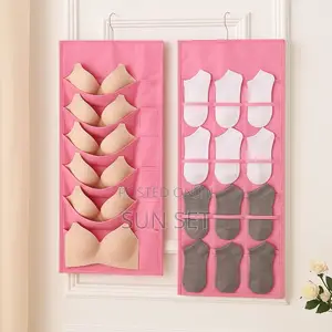 Two Sided Underwear Socks Organizer - Pink