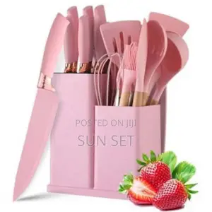 Set of Silicon Cooking Spoon and Silicon Knives - All in One