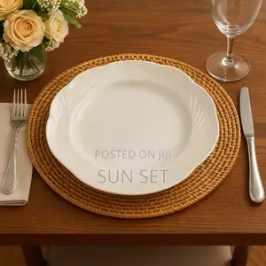 Flower Shape Flat Ceramic Plates - Set of 6