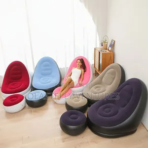 Inflatable Sofa Chair With Footrest
 Ho