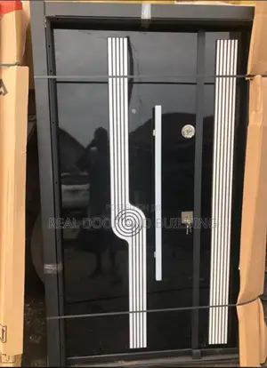 Luxury 4ft X7ft Black/White Entrance Turkish Door. (629lj)