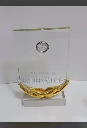 Crystal Plaque, Gold Hand