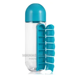 Pill Box Organizer With Water Bottle
