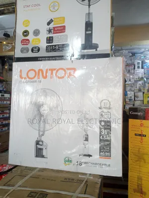 Lontor 18-Inch Rechargeable Water Mist Fan