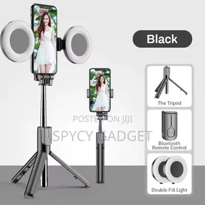 Mobile Selfie Stick Tripod With Double Led Light Remote