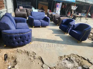 Complete Set of Fabric Sofa Chairs