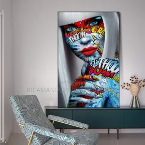 Woman Face Wall Decor Painting