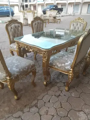 Royal Dinning Chair With Glass Top